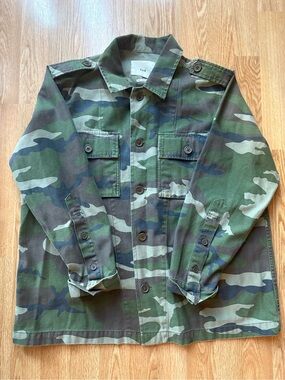 TNA Military Utility Shirt Jacket Camouflage size M